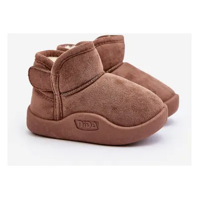 Children's brown snow boots Benigna insulated with fur