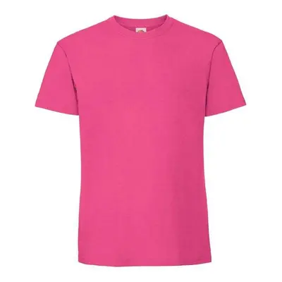 Pink Men's T-shirt Iconic Ringspun Premium Fruit of the Loom