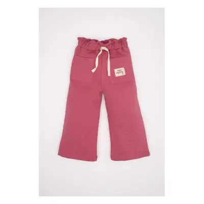 DEFACTO Baby Girl Woven Label Elastic Waist Pocket Sweatpants