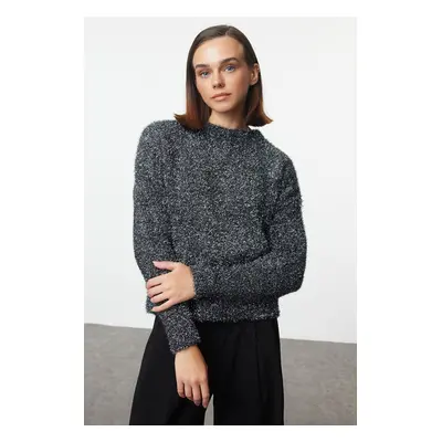 Trendyol Anthracite Glittery Knitted Sweater