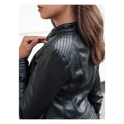 Women's Transitional Leather Jacket Black Dstreet