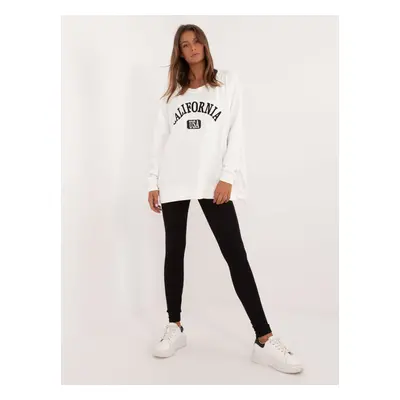 Ecru tracksuit with oversize sweatshirt