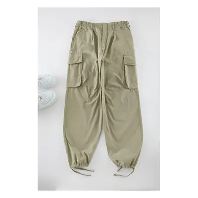 Trendyol Light Khaki Unisex Cargo Parachute Pants