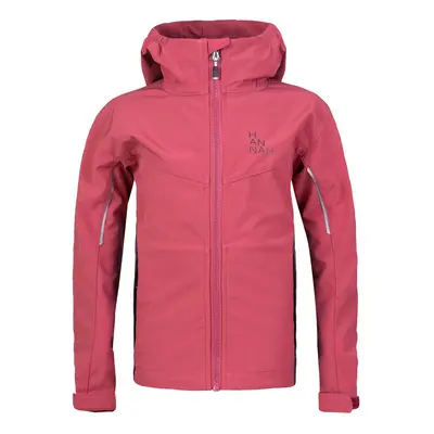 Girls' softshell jacket Hannah CAPRA JR baroque rose/india ink