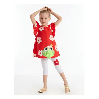 Denokids Frog Red White Girls Kids Tunic Leggings Suit