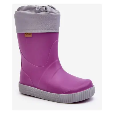 Children's Wellington Boots with Warmer Snow Wave Gokids Purple