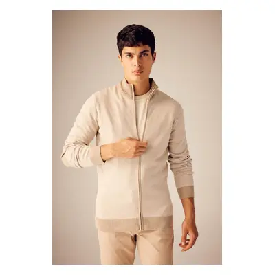 DEFACTO Standard Fit Half Turtleneck Knitwear Cardigan