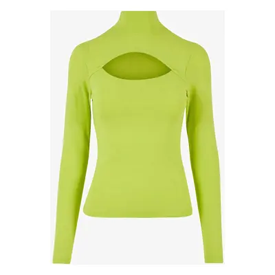 Women's turtleneck with long sleeves - yellow