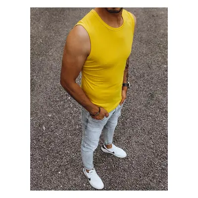 Men's tank top without print yellow Dstreet