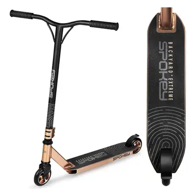 Spokey BACKYARD EXTREME Anodized scooter freestyle, colieska mm, brown