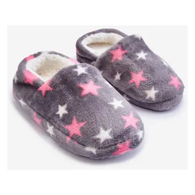 Children's insulated slippers in Stars Grey Meyra