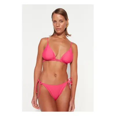 Trendyol Fuchsia Triangle Tunnel Bikini Top