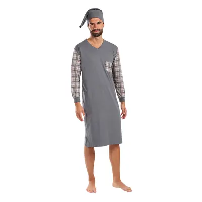 Men's nightgown Foltýn grey oversized