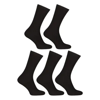 5PACK Nedeto high bamboo black socks