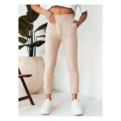 HILES Women's Trousers Beige Dstreet