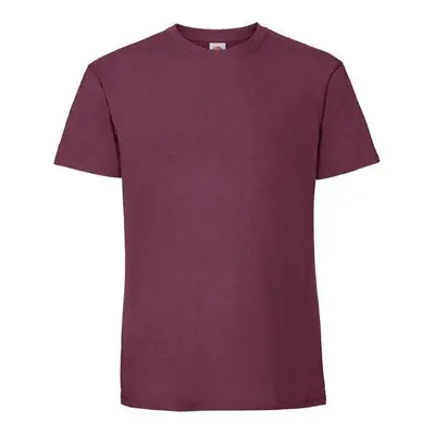 Burgundy Men's T-shirt Iconic Ringspun Premium Fruit of the Loom