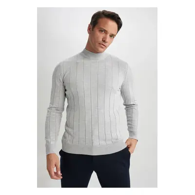 DEFACTO Slim Fit Half Turtleneck Rib Sweater