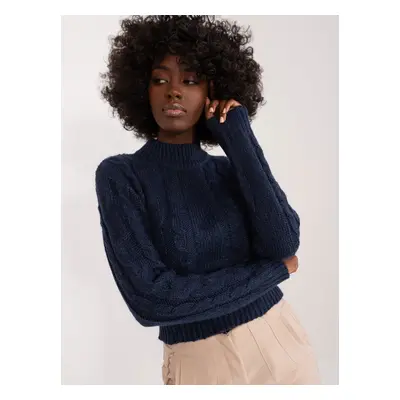 Navy blue cable knitted sweater from MAYFLIES