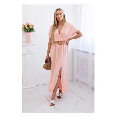 Women's elegant dress - apricot