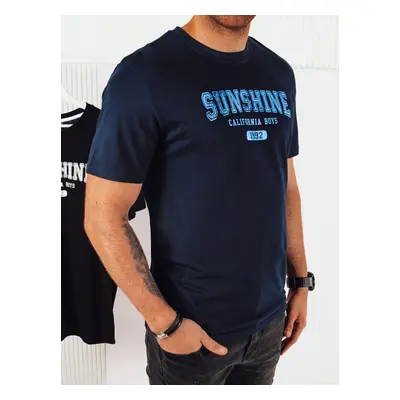 Men's T-shirt with print, dark blue Dstreet