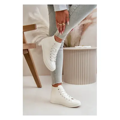 Women's Insulated Sneakers made of Eco Leather White Big Star