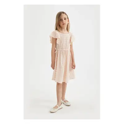 DEFACTO Girl&#39;s Short Sleeve Wrap Dress