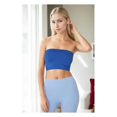 22521 Dewberry Seamless Women Crop-SKY BLUE