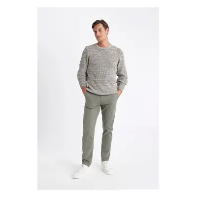 DEFACTO Straight Leg Chino Canvas Trousers