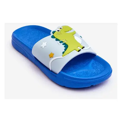 Kids Dinosaur T-Rex Slides Dark Blue Bernis