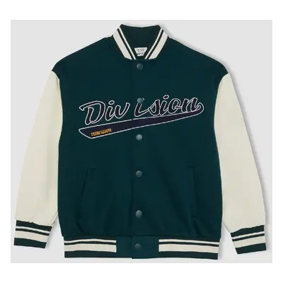 DEFACTO Boys College Collar Bomber Cardigan