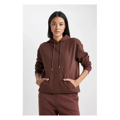 DEFACTO Relax Fit Thick Hooded Sweatshirt