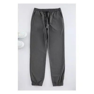 Trendyol Black Slim Fit Jogger Waist Elastic Fabric Trousers