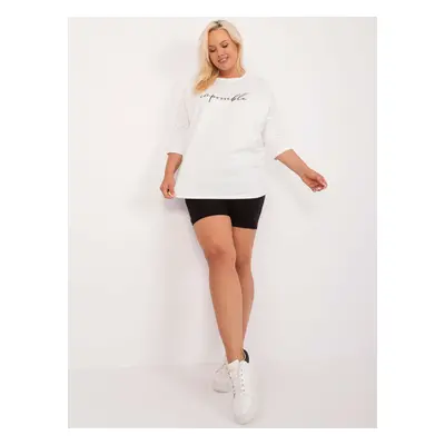 Ecru Casual Plus Size with App