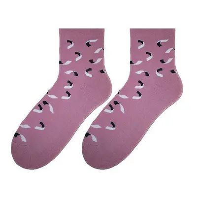 Socks Bratex D-005 Women Women's Winter Half-Terry Pattern pink