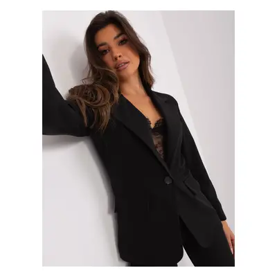 Black women's blazer with buckle