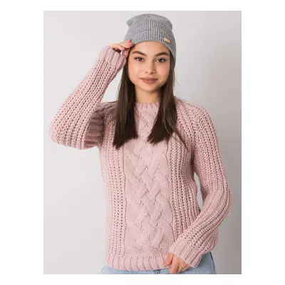 RUE PARIS Grey knitted beanie