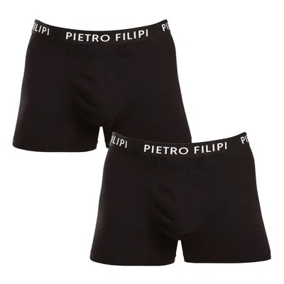 2PACK Men's Boxer Shorts Pietro Filipi Black