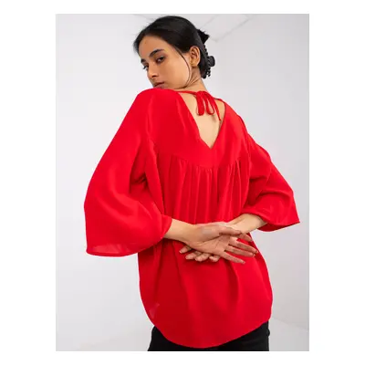 Red loose blouse Anita RUE PARIS