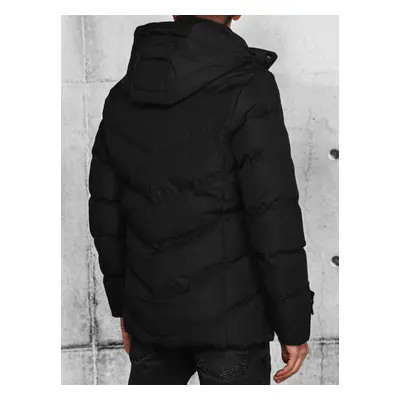 Men's winter quilted jacket black Dstreet