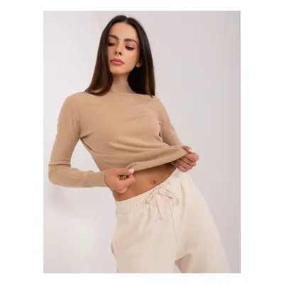 Camel turtleneck with cuffs