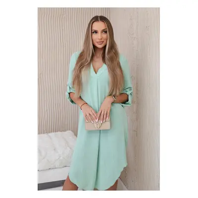 Mint dress with neckline