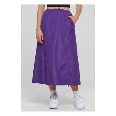 Women's Ripstop Parachute Midi Skirt Purple