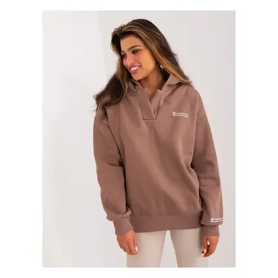 Brown women's sweatshirt with insulation