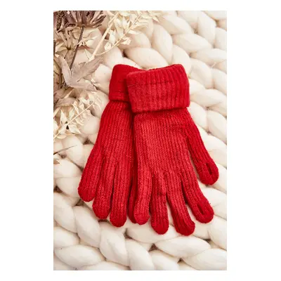 Women's smooth gloves red