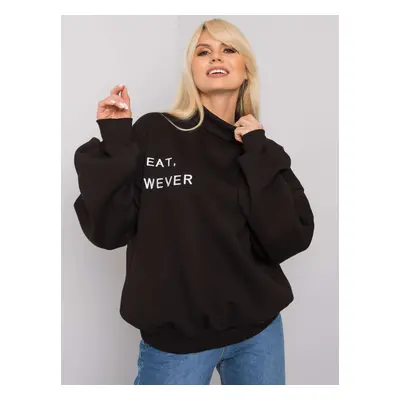 Black insulated turtleneck sweatshirt