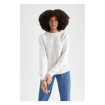 DEFACTO Regular Fit Basic Long Sleeve Thessaloniki Knitted Sweater