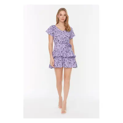 Trendyol Lilac Petite fodros ruha