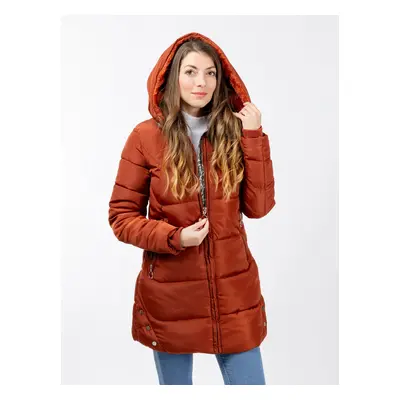 Women's quilted jacket GLANO - orange