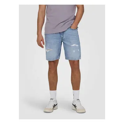 Light blue men's denim shorts ONLY & SONS Edge