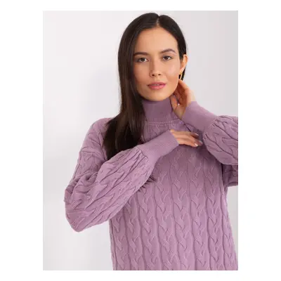 Light purple viscose turtleneck